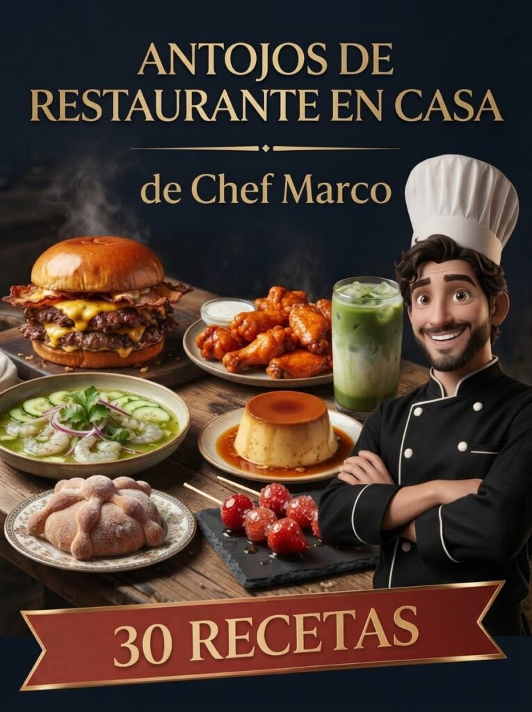 Recetario Antojos de Restaurante en Casa de Chef Marco, 30 recetas